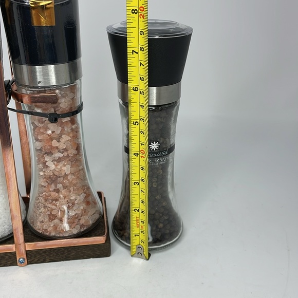 NWT Urban Gourmet Salt Caddy Dark Pink & White Himalayan Salt, Black Pepper - Picture 10 of 12